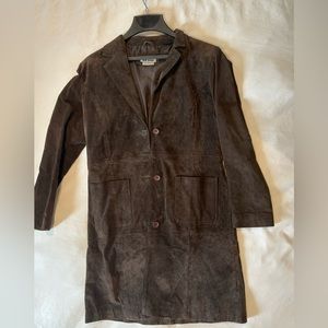 B Lucid brown suede coat (size M)